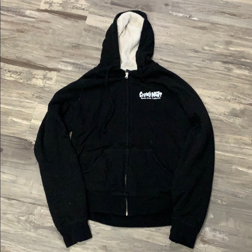 Santa Cruz zipper up lined hoodie sweatshirt XL